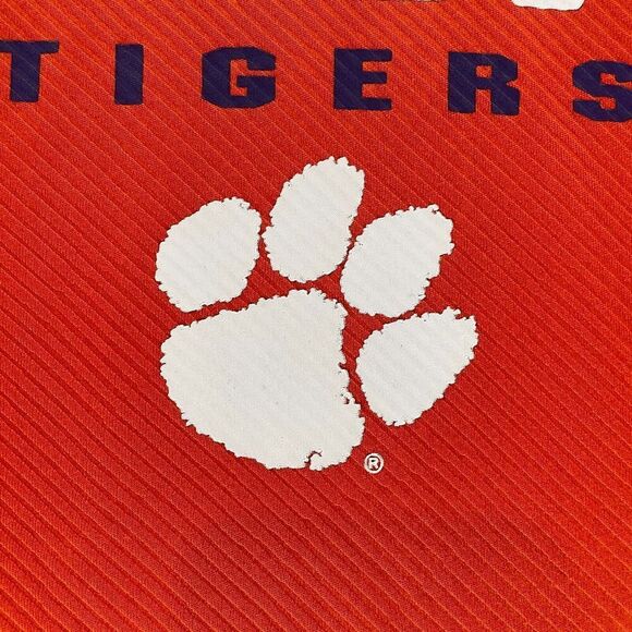 Clemon Tigers Shirt Mens 2XL XXL Orange Striped Athletic Colosseum NCAA Football - Picture 4 of 13